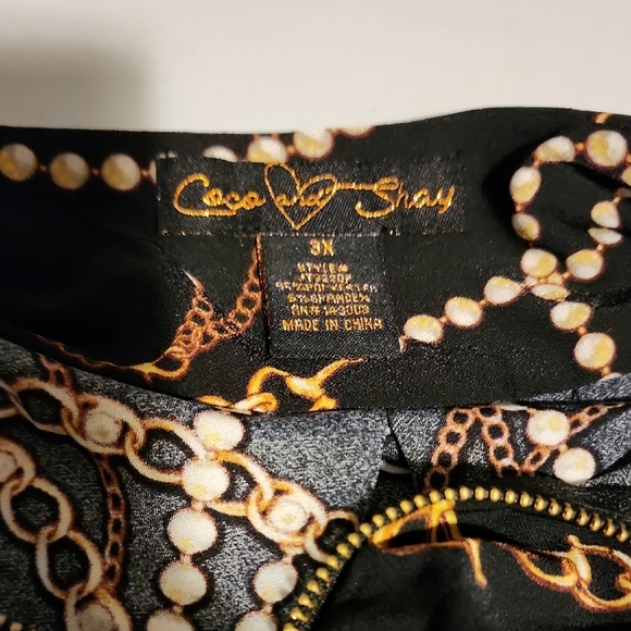 Gold and Black Bishop Sleeve Blouse for Work - Picture 2 of 4